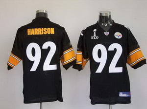 Cheap Pittsburgh Steelers 92 James Harrison black Super Bowl XLV Jerseys For Sale