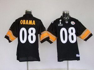 Cheap Pittsburgh Steelers 8 Barack Obama black President Super Bowl XLV Jerseys For Sale