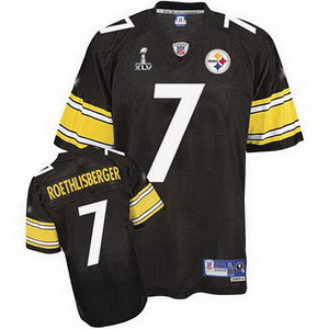 Cheap Pittsburgh Steelers 7 Ben Roethlisberger black Super Bowl XLV Jerseys For Sale