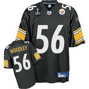 Cheap Pittsburgh Steelers 56 LaMarr Woodley Black Super Bowl XLV Jerseys For Sale