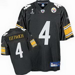 Cheap Pittsburgh Steelers 4 BYRON LEFTWICH Team black Super Bowl XLV Jerseys For Sale