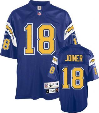 Cheap San Diego Chargers 18 Charlie Joiner Blue Throwback Jersey For Sale