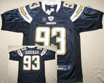 Cheap San Diego Chargers 93 Luis Castillo Navy Blue Jersey For Sale