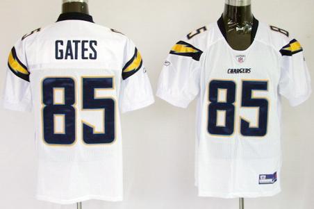 Cheap San Diego Chargers 85 Antonio Gates White Jersey For Sale