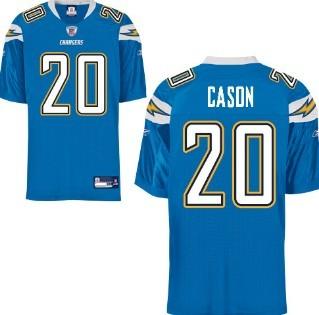 Cheap San Diego Chargers 20 Antoine Cason Light Blue Jersey For Sale