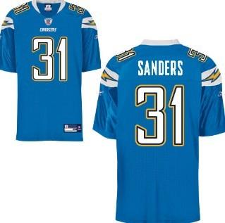 Cheap San Diego Chargers 31 Bob Sanders Light Blue Jersey For Sale