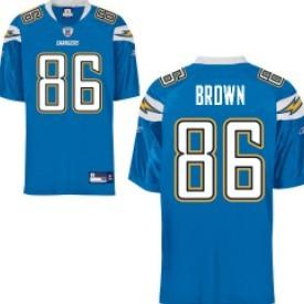 Cheap San Diego Chargers 86 Vincent Brown Light Blue Jersey For Sale