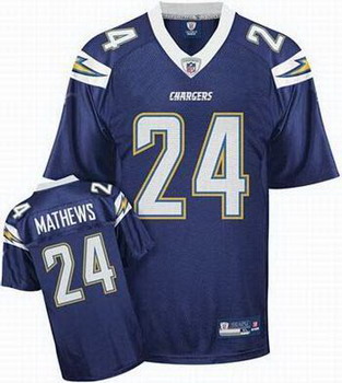 Cheap San Diego Chargers 24 Ryan Mathews blue Color Jersey For Sale