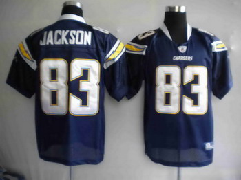Cheap San Diego Chargers 83 Jackson Dark Blue Jerseys For Sale