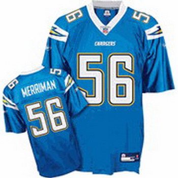Cheap San Diego Chargers 56 S. Merriman baby blue For Sale