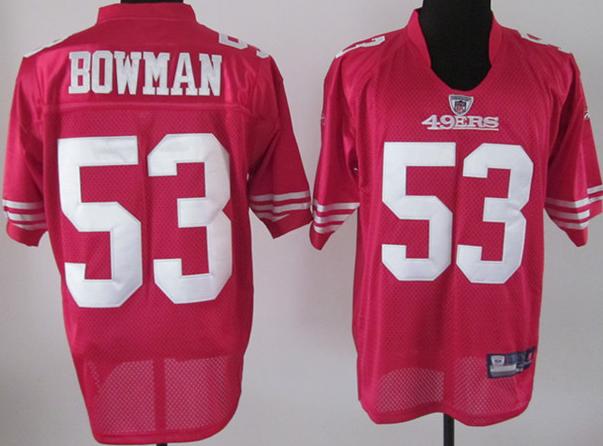 Cheap San Francisco 49ers 53 Navorro Bowman Red NFL Jersey For Sale
