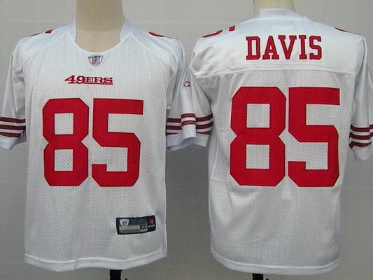 Cheap San Francisco 49ers 85 Vernon Davis White Jersey For Sale