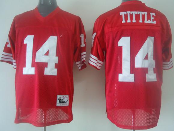 Cheap San Francisco 49ers 14 TITTLE Red NFL Jerseys For Sale