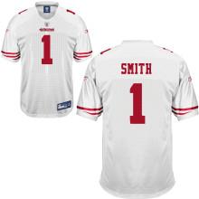 Cheap San Francisco 49ers 1 Troy Smith White Jersey For Sale