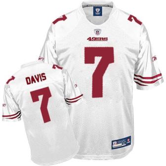Cheap San Francisco 49ers 7 Nate Davis White Jersey For Sale