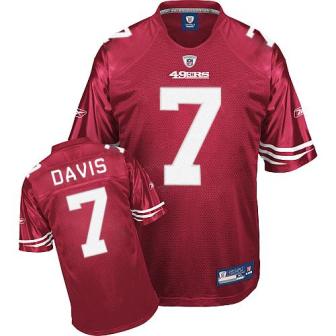 Cheap San Francisco 49ers 7 Nate Davis Red Jersey For Sale