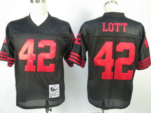 Cheap San Francisco 49ers 42 Lott Throwback Black Jerseys For Sale