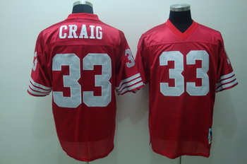 Cheap Francisco 49ers 33 Roger Craig Red Jerseys Throwback For Sale