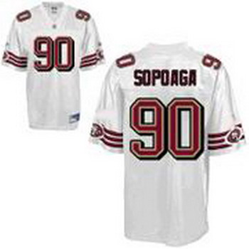 Cheap San Francisco 49ers 90 SOPOAGA White Jersey For Sale