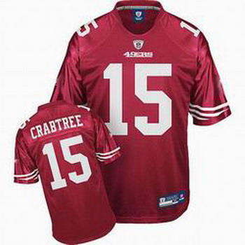 Cheap San Francisco 49ers 15 Michael Crabtree Red Jersey For Sale