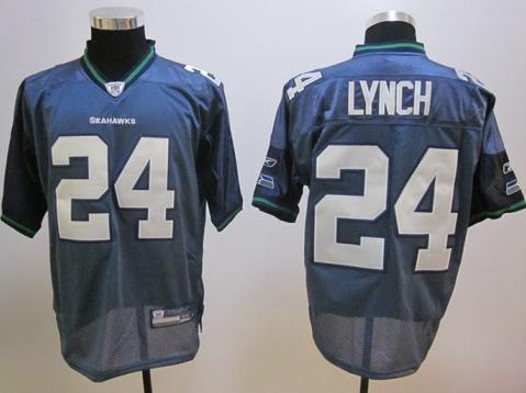 Cheap Seattle Seahawks 24 Marshawn Lynch Blue NFL Jersey For Sale