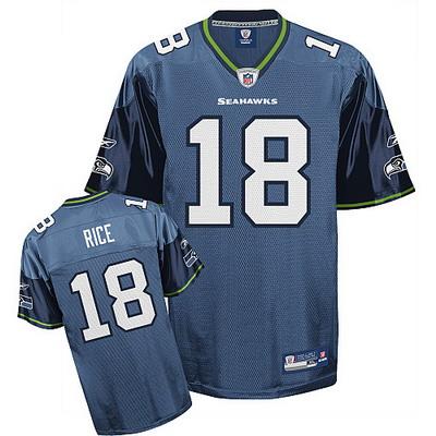 Cheap Seattle Seahawks 18 Sidney Rice Navy blue Jersey For Sale