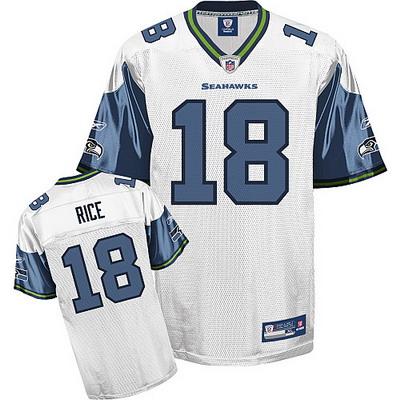 Cheap Seattle Seahawks 18 Sidney Rice White Jersey For Sale