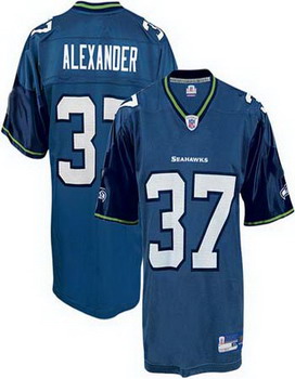 Cheap Seattle Seahawks 37 Shaun Alexander Blue jersey For Sale