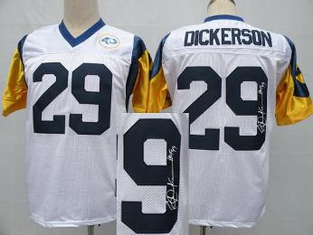 Cheap St. Louis Rams 29 Eric Dickerson White Throwback M&N Signed NFL Jerseys For Sale