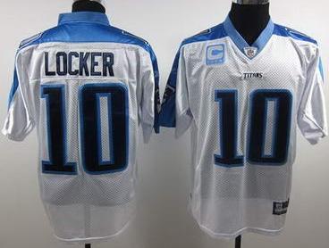 Cheap Tennessee Titans 10 Locker White NFL Jersey C Patch For Sale