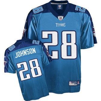 Cheap Tennessee Titans 28 Chris Johnson Light Blue Jersey For Sale