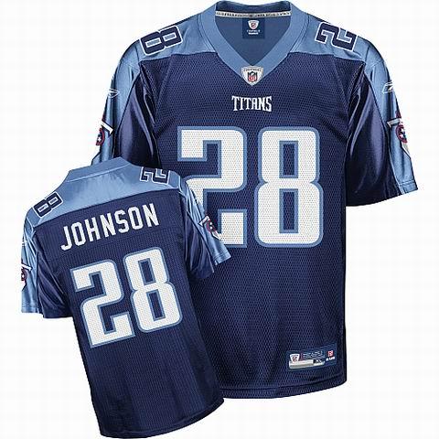 Cheap Tennessee Titans 28 Chris Johnson Dark Blue Jersey For Sale