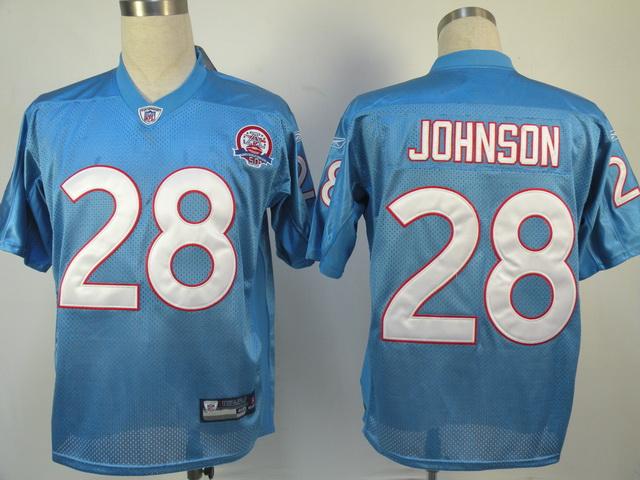 Cheap Tennessee Titans 28 Chris Johnson Blue 50th NFL Jersey For Sale