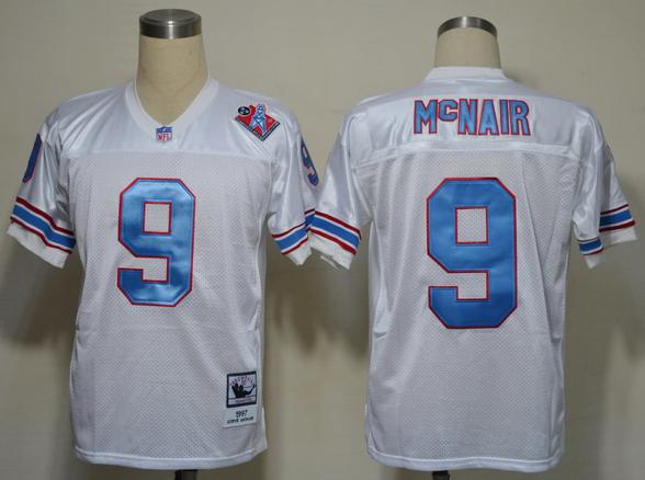 Cheap Tennessee Titans 9 Steve McNair White Throwback NFL Jerseys For Sale