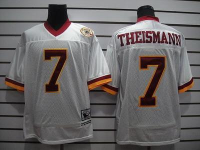 Cheap Washington Redskins 7 Joe Theismann White 50th Throwback Jersey For Sale