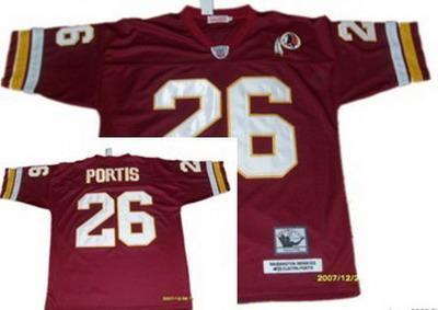 Cheap Washington Redskins 26 Portis Red Throwback Jersey For Sale