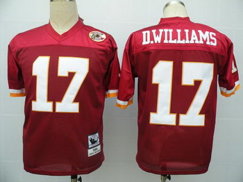 Cheap Washington Redskins 17 D.Williams Red Jerseys Throwback For Sale