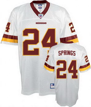 Cheap Washington Redskins 24 Shawn Springs white jerseys For Sale