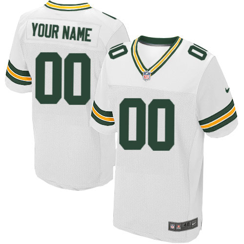 Nike Green Bay Packers Customized White Elite NFL Jerseys Cheap
