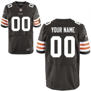 Nike Cleveland Browns Customized Elite Team Color Brown Nike NFL Jerseys Cheap
