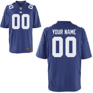 Nike New York Giants Customized Game Team Color Blue Nike NFL Jerseys Cheap