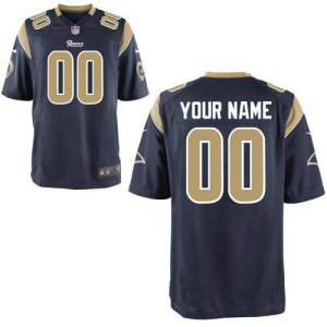 Nike St. Louis Rams Customized Game Team Color Blue Nike NFL Jerseys Cheap