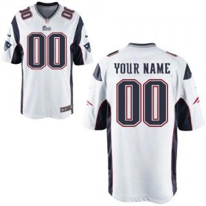 Nike New England Patriots Customized Game White Nike NFL Jerseys Cheap