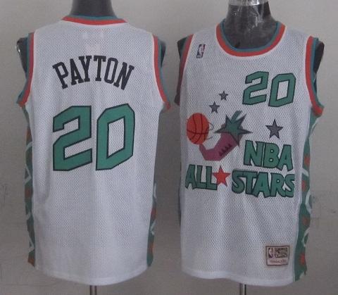Seattle SuperSonics 20 Gary Payton 1996 All Star White Throwback NBA Jersey Cheap