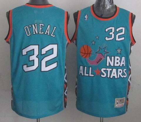 Orlando Magic 32 Shaquille O'Neal 1996 All Star Green Throwback NBA Jersey Cheap