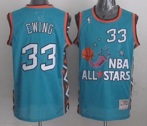 New York Knicks 33 Patrick Ewing 1996 All Star Green Throwback NBA Jersey Cheap