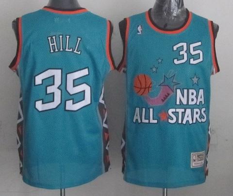 Detroit Pistons 35 Grant Hill 1996 All Star Green Throwback NBA Jersey Cheap