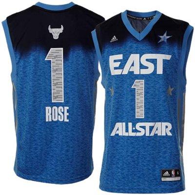 Chicago Bulls 1 Derrick Rose 2012 East All Star Blue NBA Jerseys Cheap