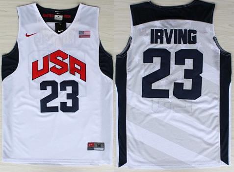 USA Basketball #23 Kyrie Irving White Jersey Cheap