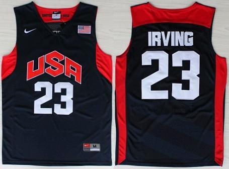 USA Basketball #23 Kyrie Irving Blue Jersey Cheap